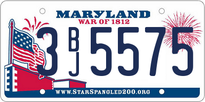 MD license plate 3BJ5575