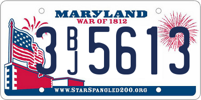 MD license plate 3BJ5613