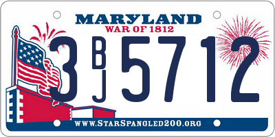 MD license plate 3BJ5712