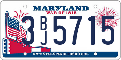 MD license plate 3BJ5715