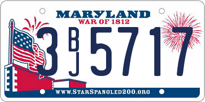 MD license plate 3BJ5717