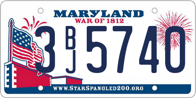 MD license plate 3BJ5740
