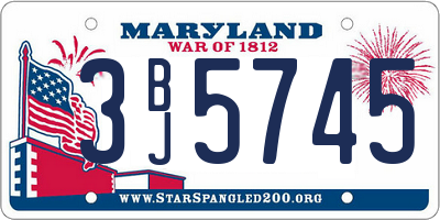 MD license plate 3BJ5745