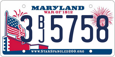 MD license plate 3BJ5758