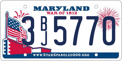 MD license plate 3BJ5770