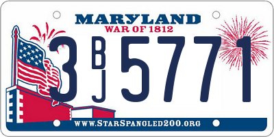 MD license plate 3BJ5771