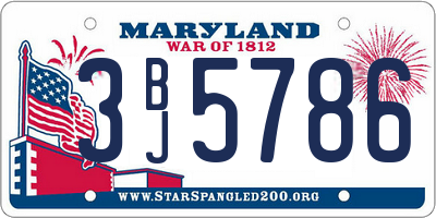 MD license plate 3BJ5786