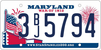 MD license plate 3BJ5794