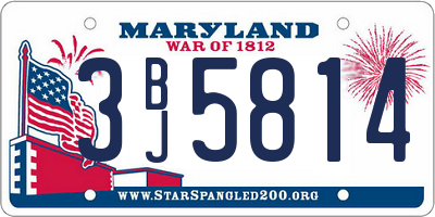 MD license plate 3BJ5814