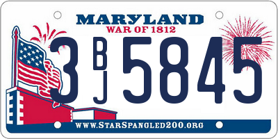 MD license plate 3BJ5845