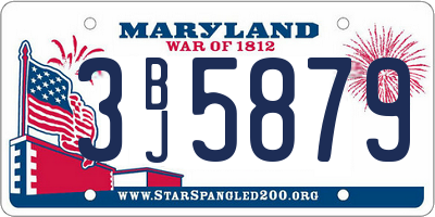 MD license plate 3BJ5879