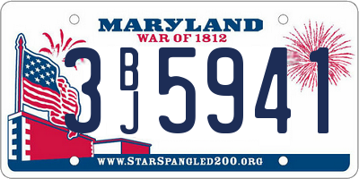 MD license plate 3BJ5941