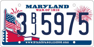 MD license plate 3BJ5975