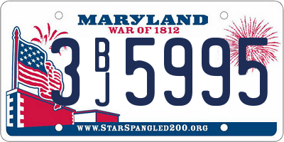 MD license plate 3BJ5995