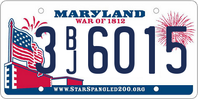 MD license plate 3BJ6015