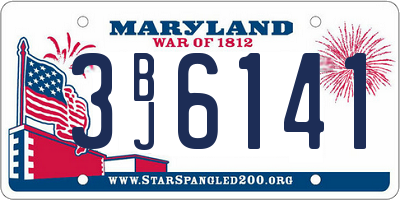 MD license plate 3BJ6141