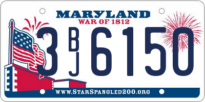 MD license plate 3BJ6150