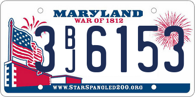 MD license plate 3BJ6153