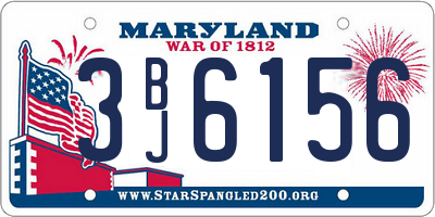 MD license plate 3BJ6156