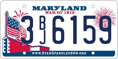 MD license plate 3BJ6159