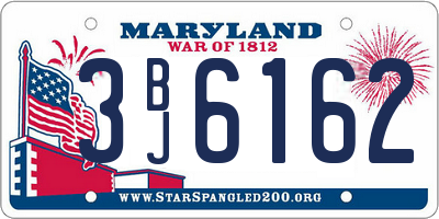 MD license plate 3BJ6162
