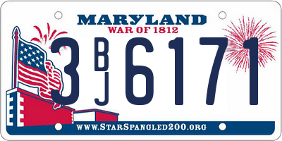 MD license plate 3BJ6171