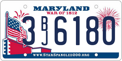 MD license plate 3BJ6180
