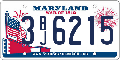 MD license plate 3BJ6215
