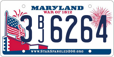 MD license plate 3BJ6264