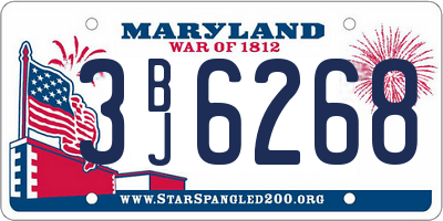 MD license plate 3BJ6268