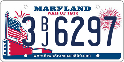 MD license plate 3BJ6297