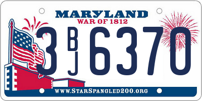 MD license plate 3BJ6370