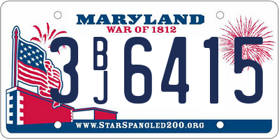MD license plate 3BJ6415