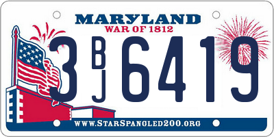MD license plate 3BJ6419