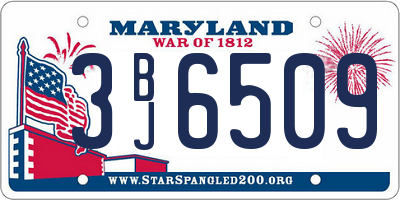 MD license plate 3BJ6509
