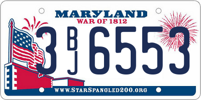 MD license plate 3BJ6553
