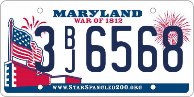 MD license plate 3BJ6568