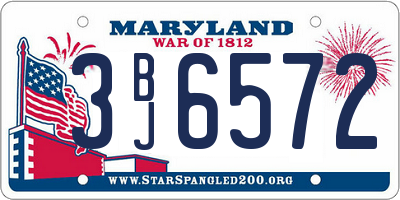 MD license plate 3BJ6572