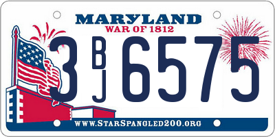 MD license plate 3BJ6575