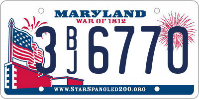 MD license plate 3BJ6770
