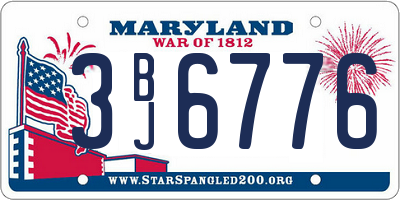 MD license plate 3BJ6776