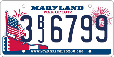 MD license plate 3BJ6799