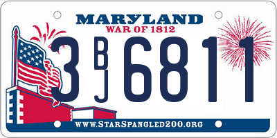 MD license plate 3BJ6811