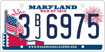 MD license plate 3BJ6975