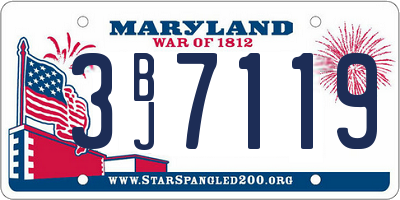 MD license plate 3BJ7119
