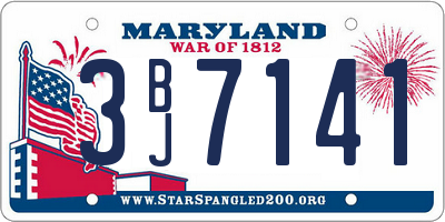 MD license plate 3BJ7141