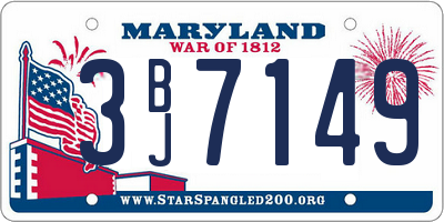 MD license plate 3BJ7149