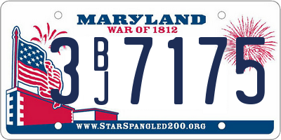MD license plate 3BJ7175
