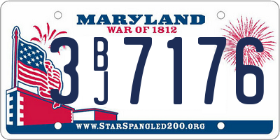 MD license plate 3BJ7176