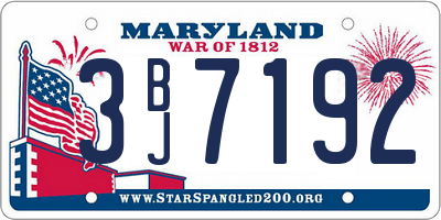 MD license plate 3BJ7192